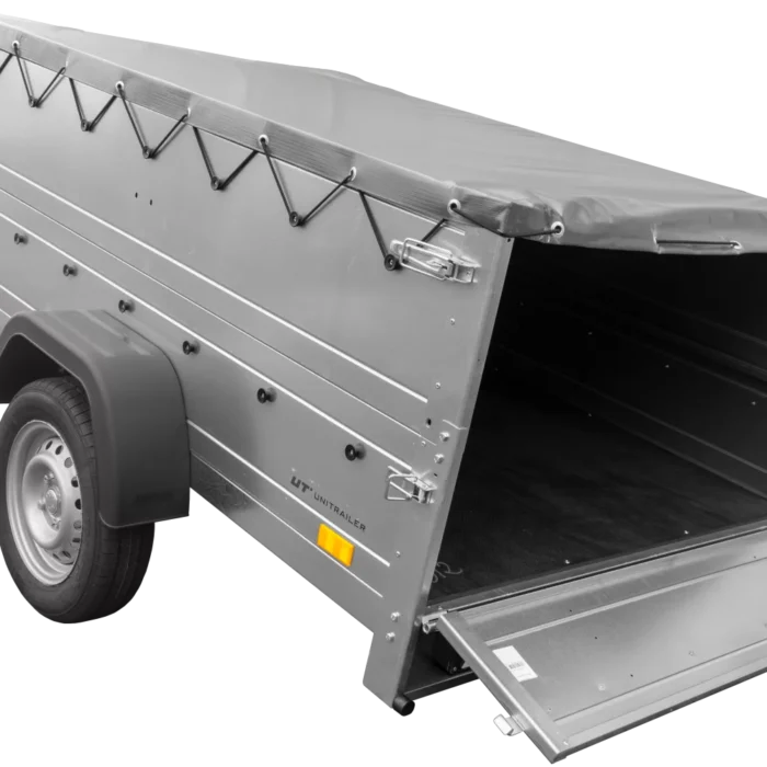 Anhänger kippbar Garden Trailer 201 KIPP mit zusätzlichen Bordwänden, Stützrad und Flachplane-Neu