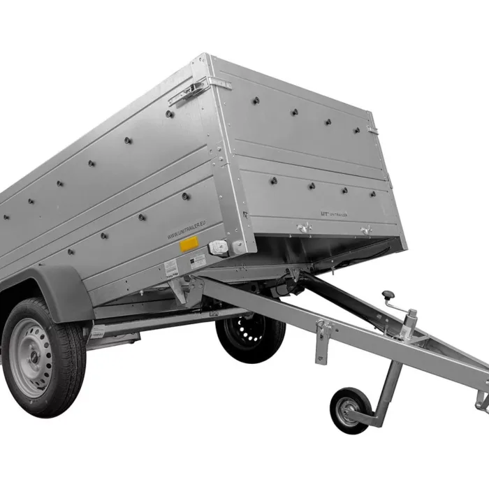 Pkw Anhänger Kipper 230×125 Garden Trailer 230 KIPP Unitrailer 750 kg mit Stützrad und zusätzlichen Bordwänden-Neu