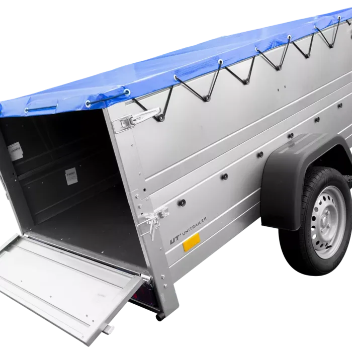 Kippbarer Pkw Anhänger Garden Trailer 200 KIPP mit zusätzlichen Bordwänden, Stützrad und Flachplane-Neu