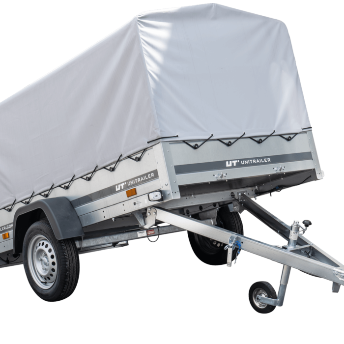 Anhänger Pkw 230×125 Garden Trailer 230 KIPP Unitrailer 750 kg mit Stützrad, Hochplane und Hochspriegel-Neu