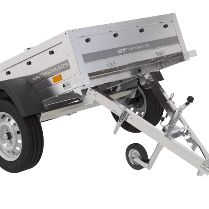 Kleinanhänger für Pkw Garden Trailer 150 KIPP 150×106 cm 750 kg [mit Flachplane, Planenträgern, Stützrad]-Neu