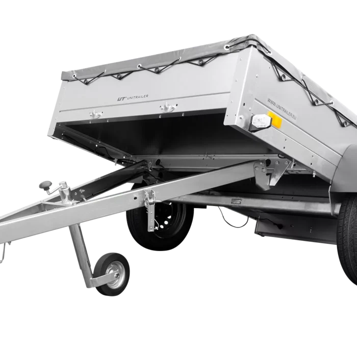 Anhänger für Pkws Garden Trailer 201 KIPP 200×125 cm 750 kg [mit Flachplane, Stützrad und Flachplaneträger]-Neu